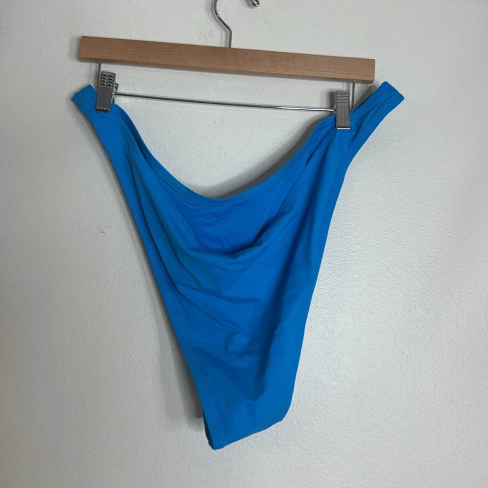 Skins recycled Vibrant Blue cheeky tanga Bikini Bottom size 4X